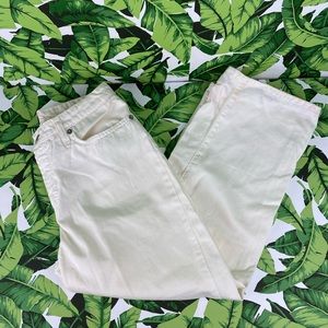 D&G Cream High Waist Crop Jeans
